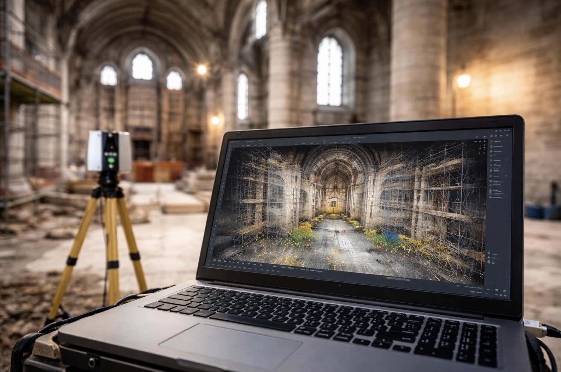 service-1 Captura masiva de datos mediante escáner láser 3D para obtener representaciones precisas del entorno.